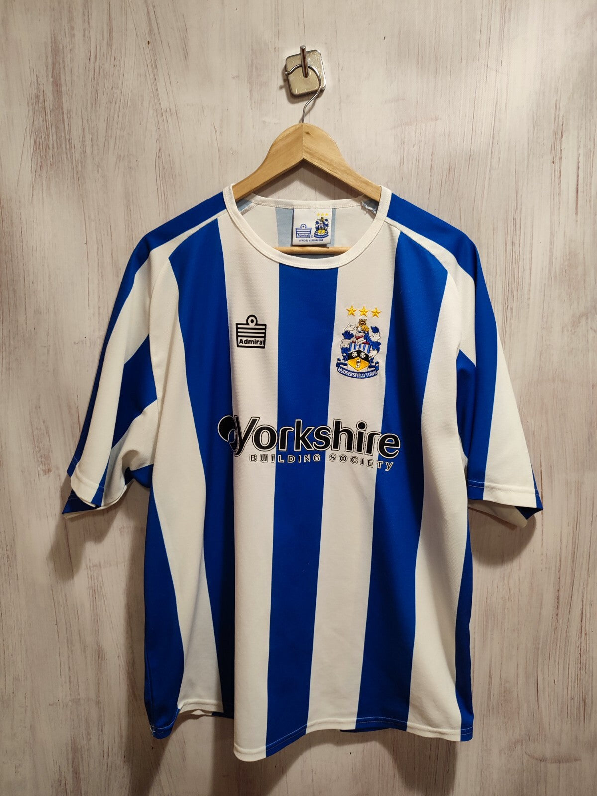 Huddersfield Town 2005 2006 2007 home Sz L shirt jersey football soccer Admiral