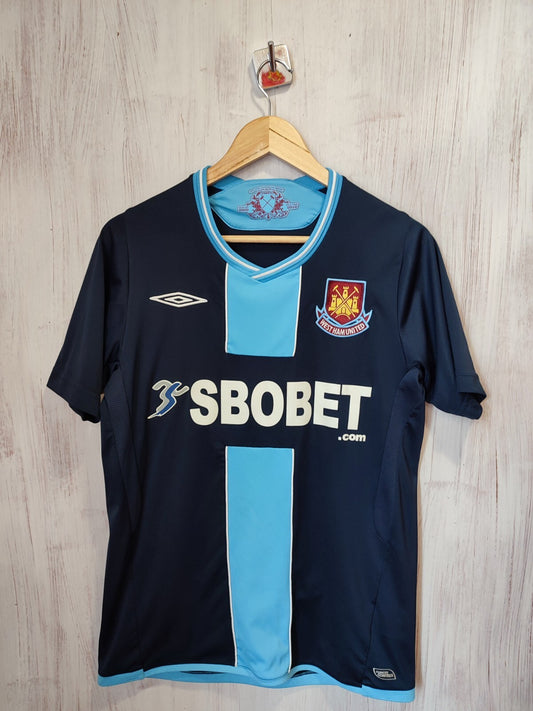 West Ham United 2009 2010 away Siz M Umbro football shirt jersey soccer kit tee