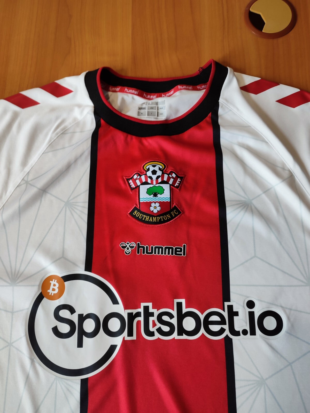 Southampton 2022 2023 home Size L Hummel football soccer shirt jersey kit tee