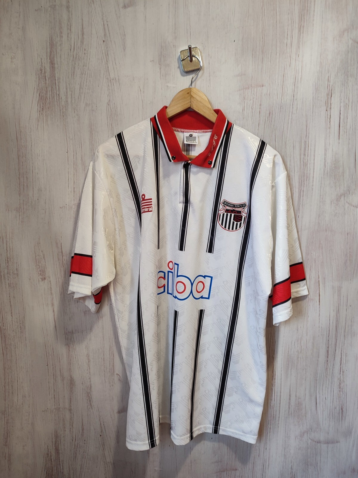GRIMSBY TOWN 1993 1994 home Size XL Admiral soccer shirt jersey football kit tee