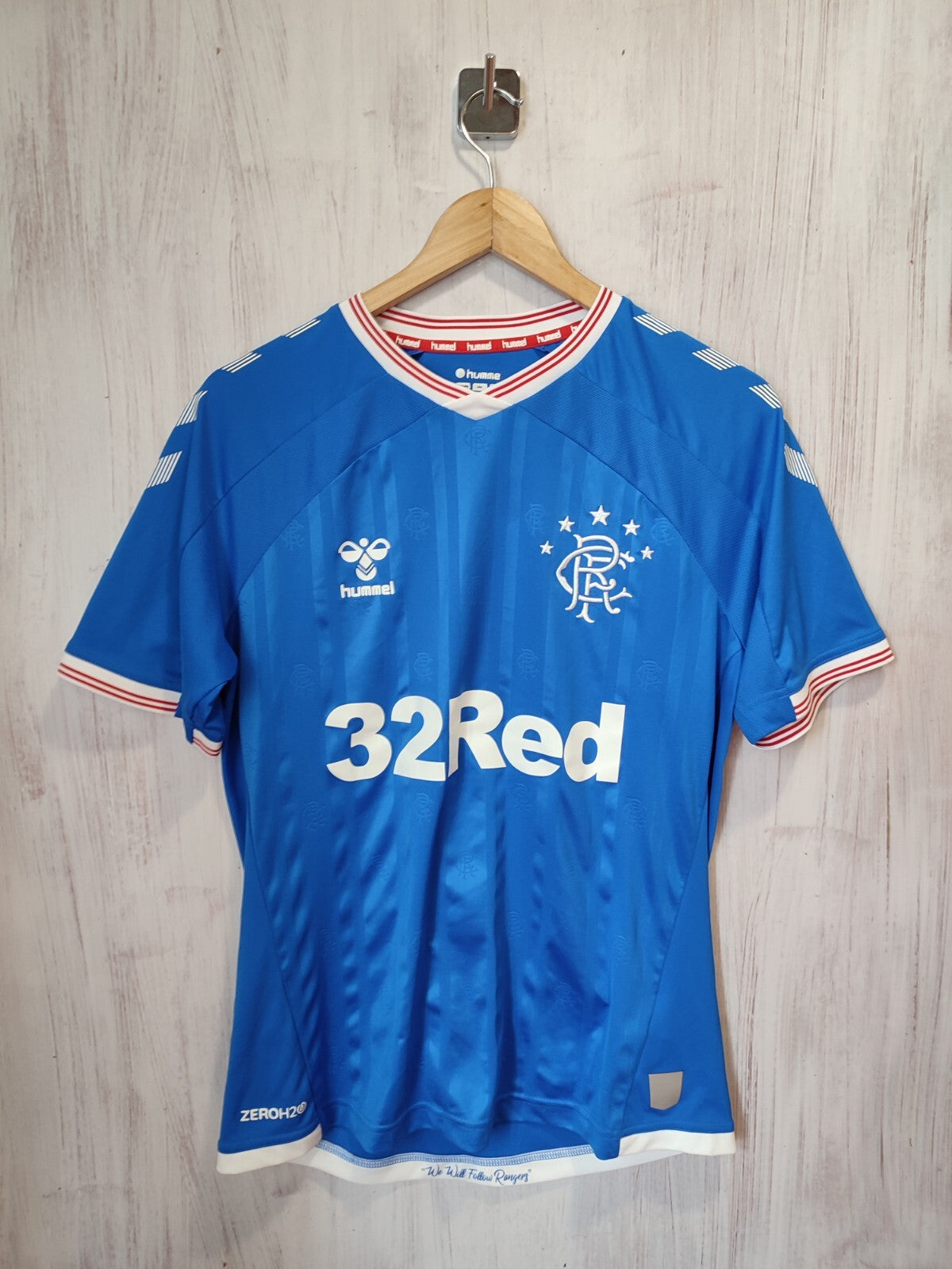 Glasgow Rangers 2019 2020 home Sz S Hummel football shirt jersey soccer kit tee