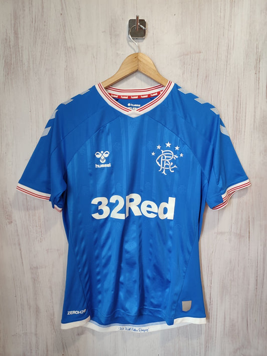 Glasgow Rangers 2019 2020 home Sz S Hummel football shirt jersey soccer kit tee