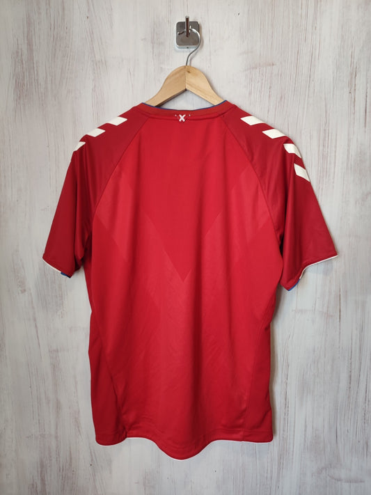 Denmark 2018 2019 home Sz M Hummel shirt jersey football soccer maillot kit tee