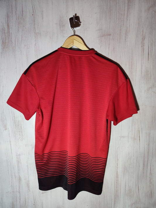 Manchester United 2018 2019 home Sz M Adidas soccer shirt jersey footbal kit tee