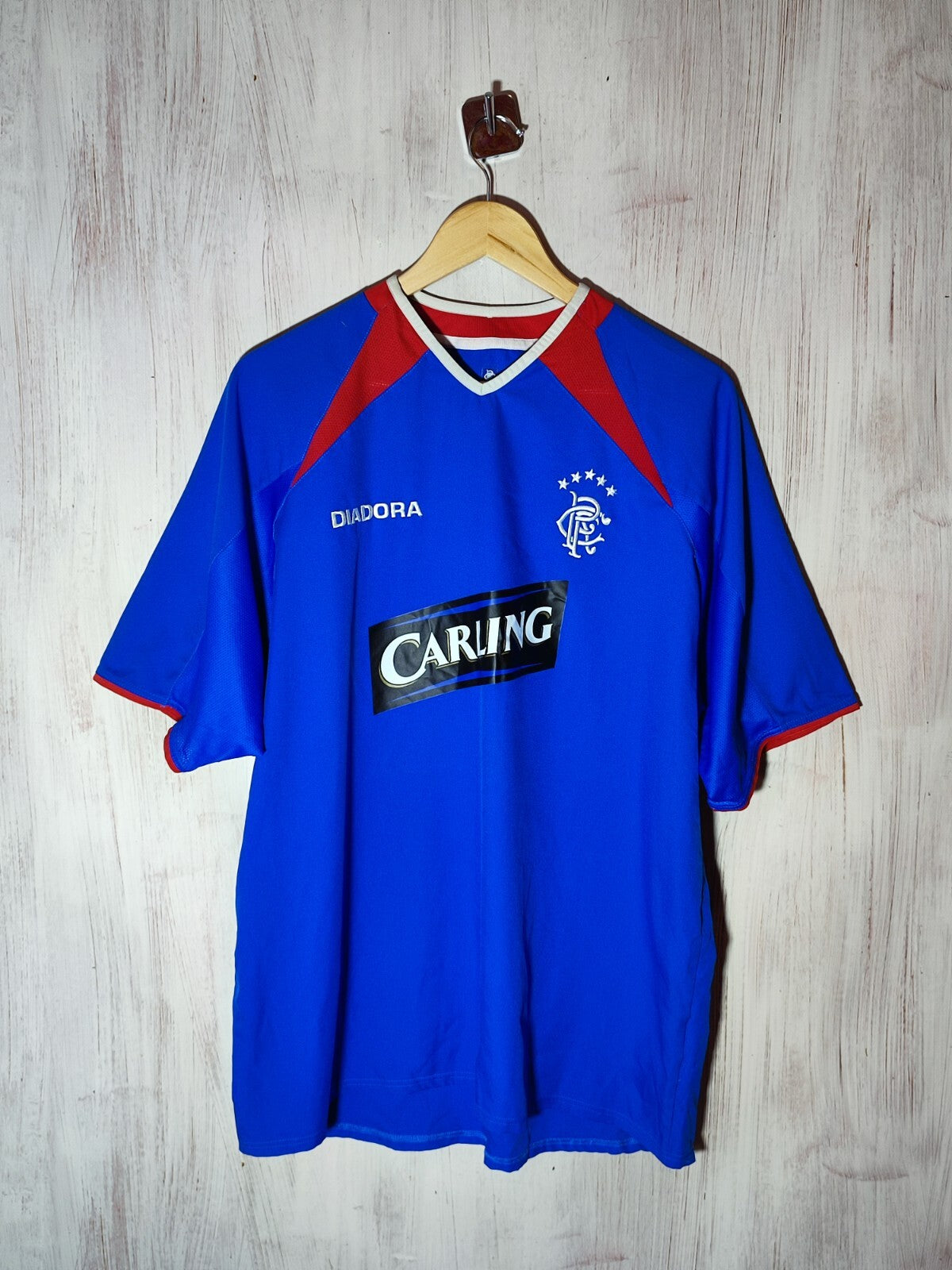 Glasgow Rangers 2003 2004 2005 home Diadora Size XL football soccer shirt jersey