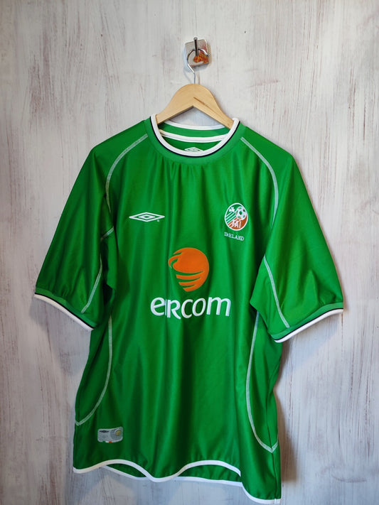 Republic of Ireland 2001 2002 2003 home Sz XL Umbro shirt jersey football soccer