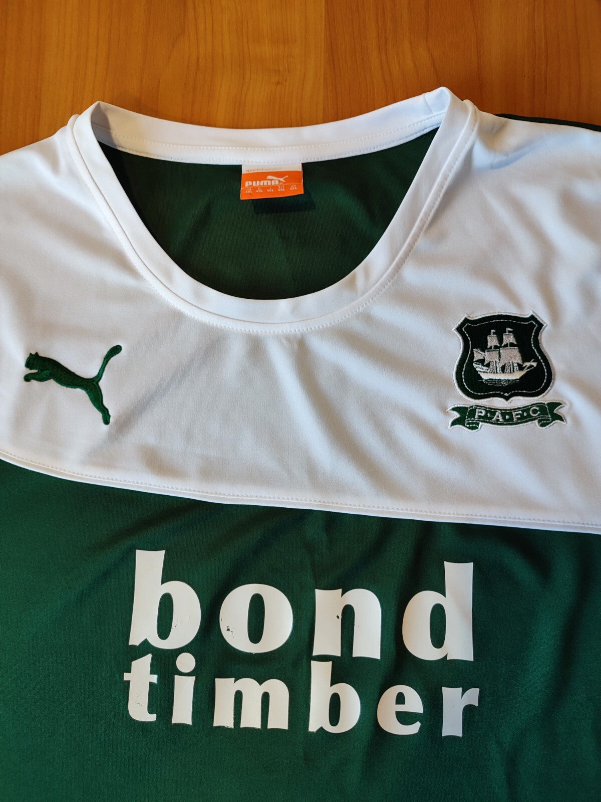 Plymouth Argyle 2013 2014 home Sz 4XL soccer shirt jersey football kit tee Puma