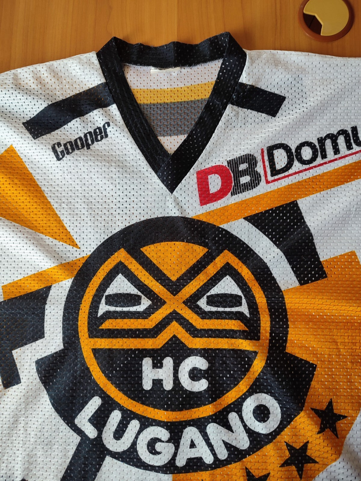 HC Lugano #22 Andy Ton 1991 1992 Ochsner Size XL vintage jersey shirt Ice Hockey