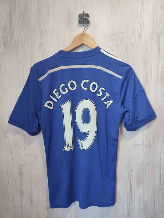 Chelsea 2014 2015 home Sz S shirt jersey football soccer Adidas kit Diego Costa