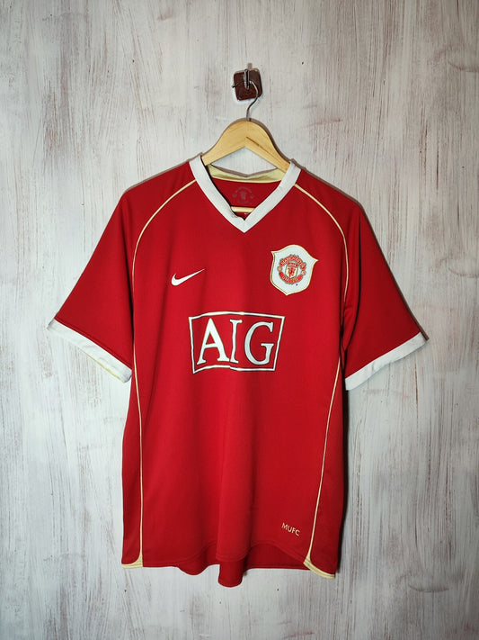 Manchester United 2006 2007 home Sz L shirt jersey soccer football kit Nike Best