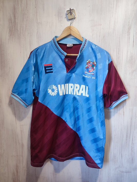 Tranmere Rovers FC 1989 1990 1991 away Sz L soccer shirt jersey football maillot