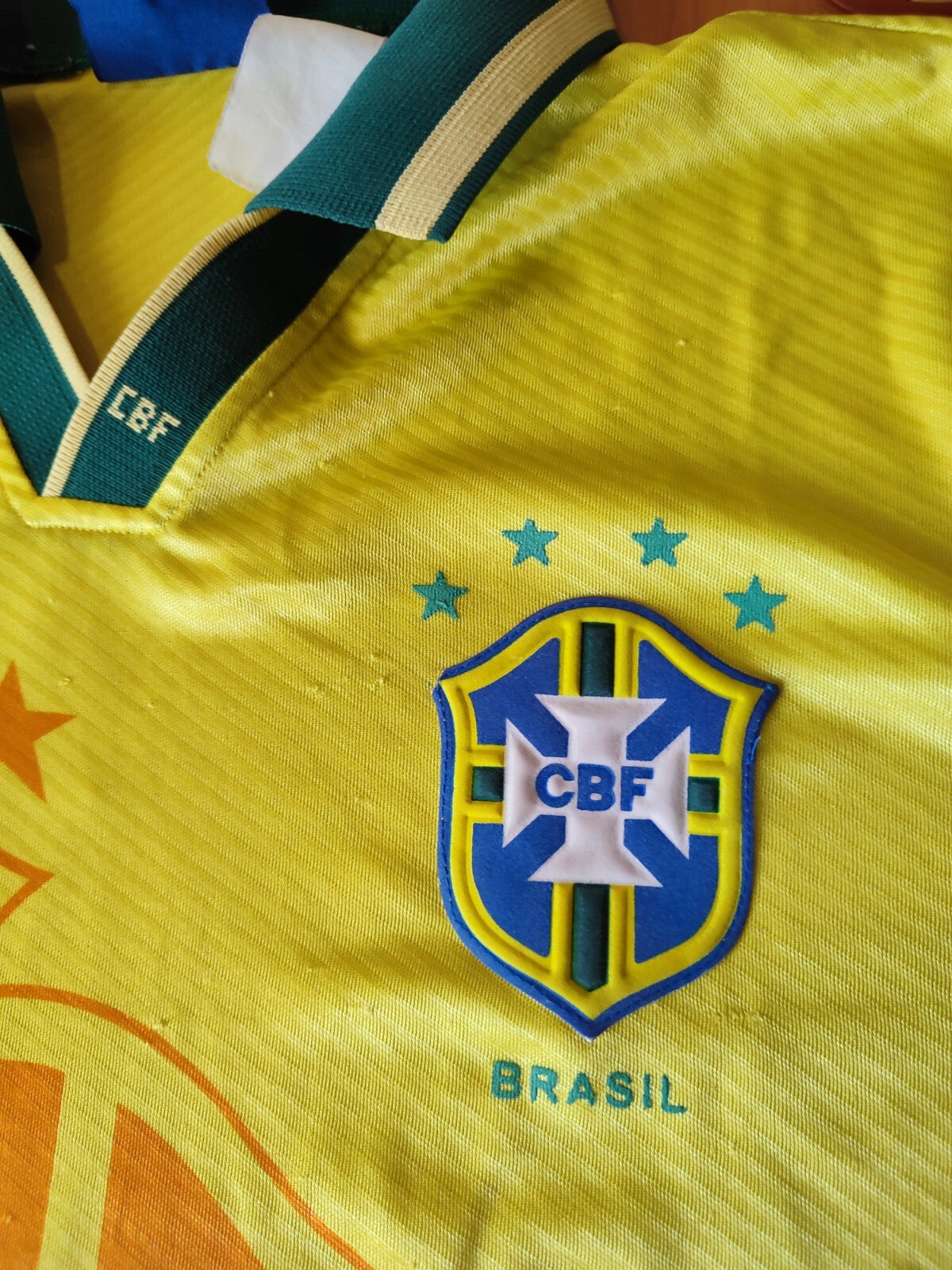 Brasil 1994 1995 1996 1997 home Sz L soccer shirt football kit Brazil jersey tee
