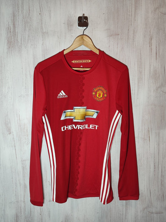 Manchester United 2016 2017 home Size S Adidas football soccer shirt jersey L/S