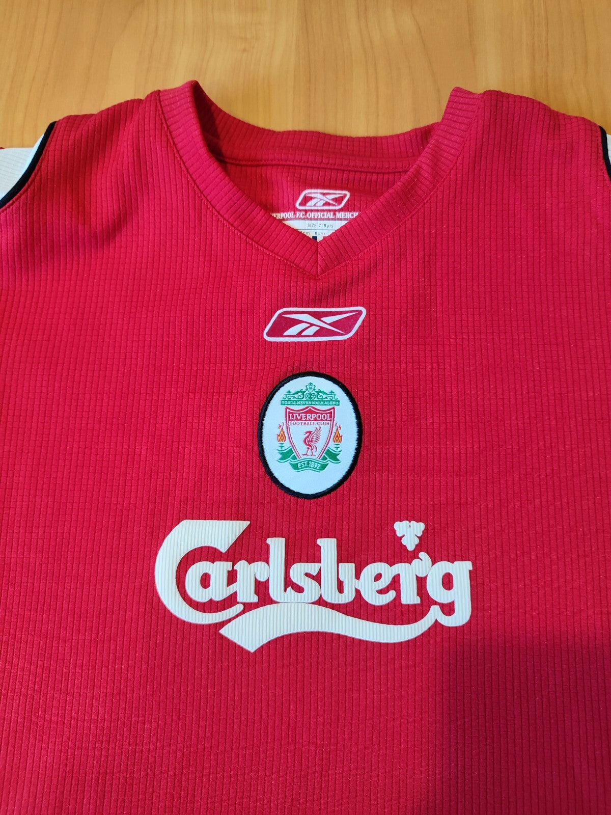 Kids 7/8 years FC Liverpool 2002 2003 training shirt soccer football jersey kit