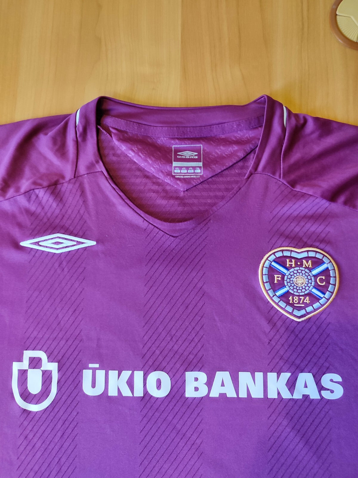 Heart of Midlothian 2008 2009 home Size 4XL football shirt jersey soccer kit tee