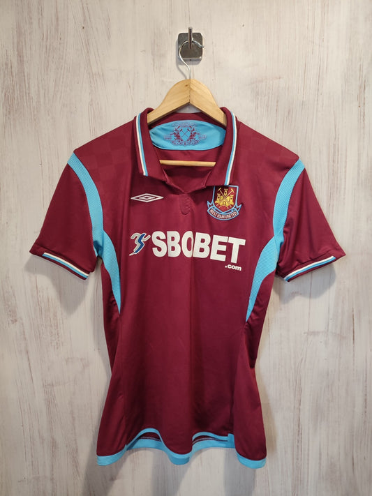 Women's West Ham United 2009 2010 home Size M football shirt jersey soccer kit
