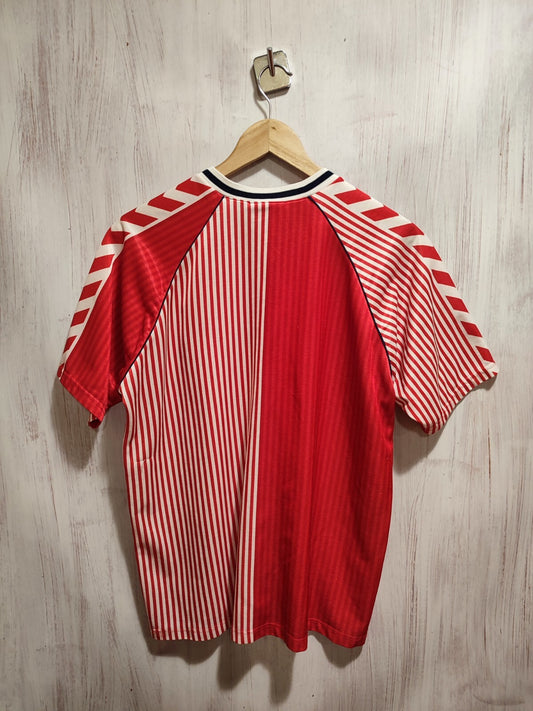 VINTAGE Denmark 1986 home Size L Hummel shirt jersey football soccer kit Dansk