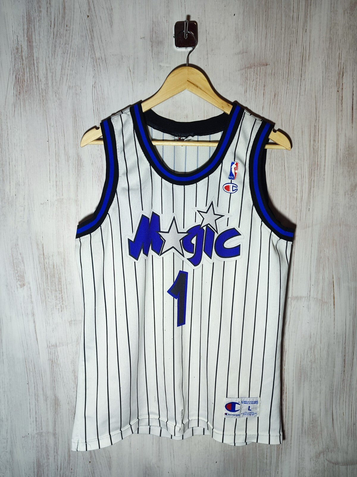Orlando Magic #1 A. Hadaway Size L Champion Basketball shirt jersey kit Large