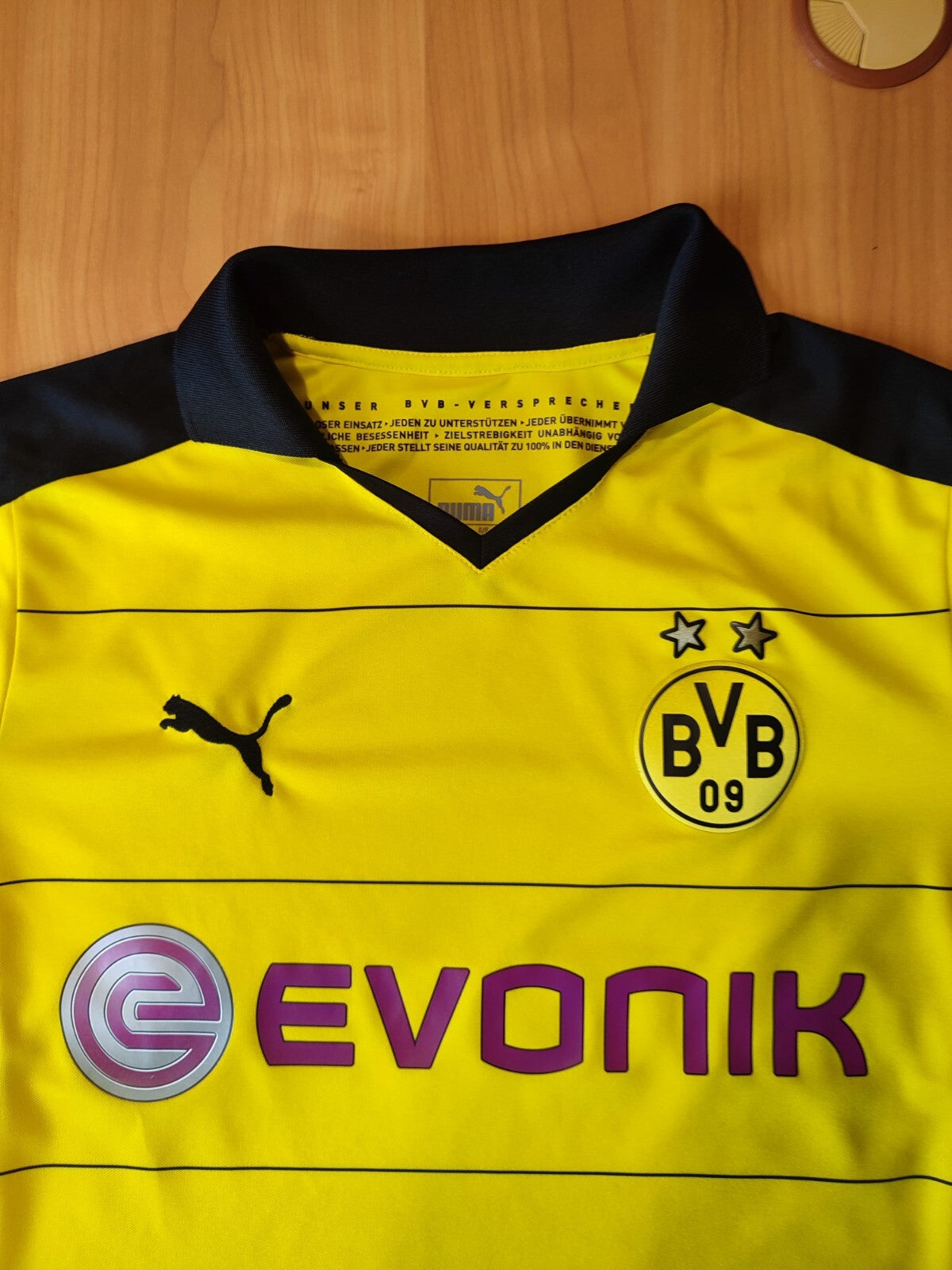 Borussia Dortmund 2015 2016 home Sz S BVB Puma jersey shirt football kit trikot