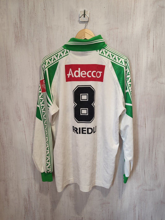 SIGNED Yverdon Sport FC 1999 Size L shirt jersey soccer football kit #8 Friedli