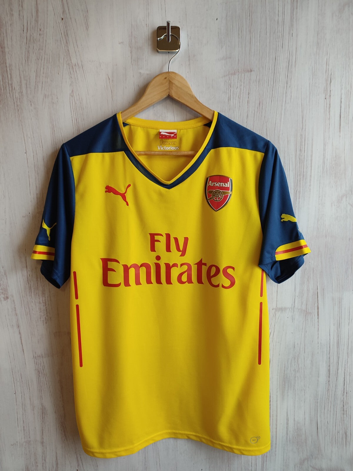 Arsenal London 2014 2015 away Sz M Puma shirt football jersey soccer maillot kit