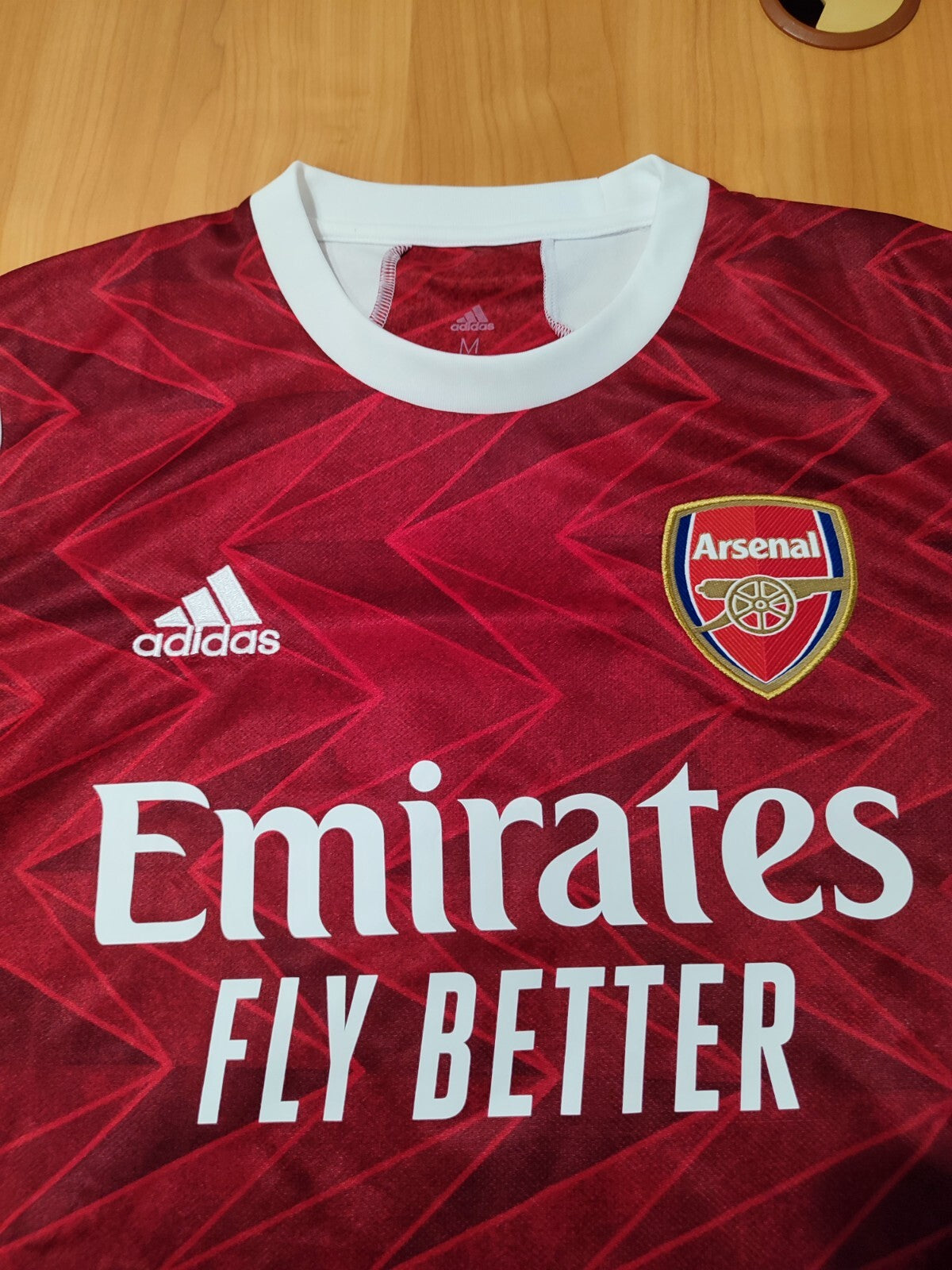 Arsenal London 2020 2021 home Size M Adidas soccer shirt jersey football kit tee