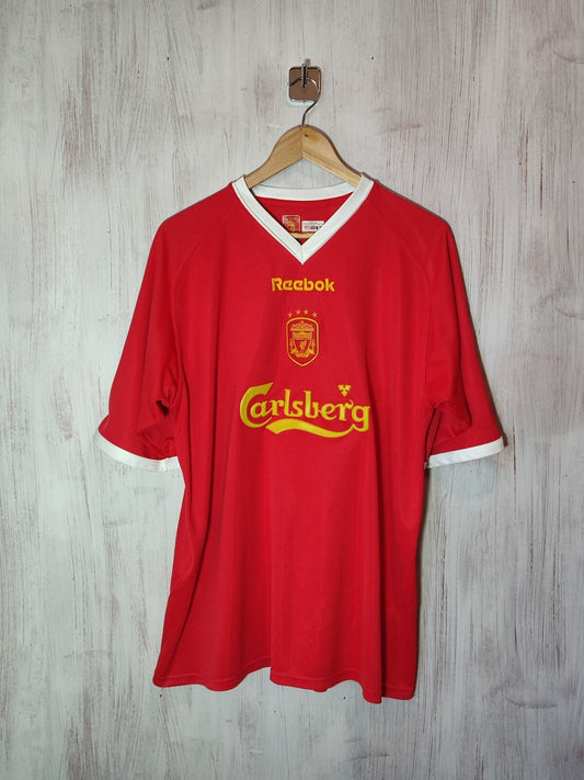 FC Liverpool 2001 2002 2003 home Size XL football shirt jersey soccer kit Reebok
