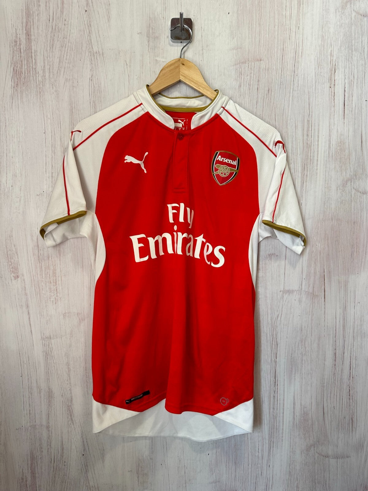 Arsenal London 2014 2015 home Size M Puma shirt football jersey soccer tee kit