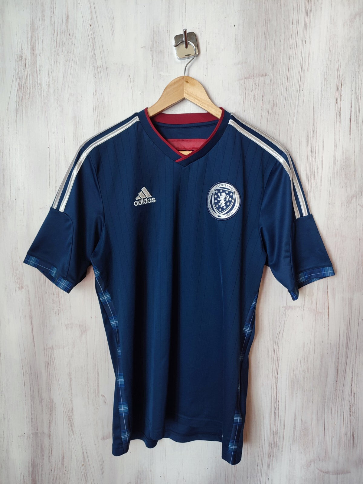 Scotland national team 2014 2015 home Sz M shirt jersey football soccer kit tee