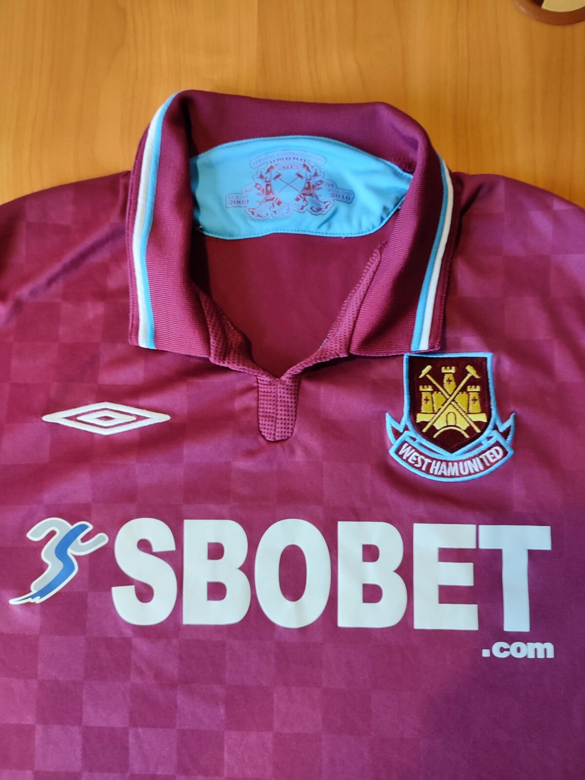 West Ham United 2009 2010 home Size XL football shirt jersey soccer kit vintage