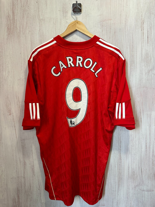 Liverpool FC 2010 2011 2012 Home Sz XL Adidas soccer jersey football kit Carroll