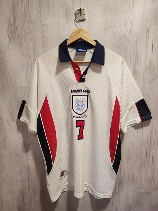 England 1997 1998 1999 home Sz XL Umbro shirt jersey football soccer kit Beckhem