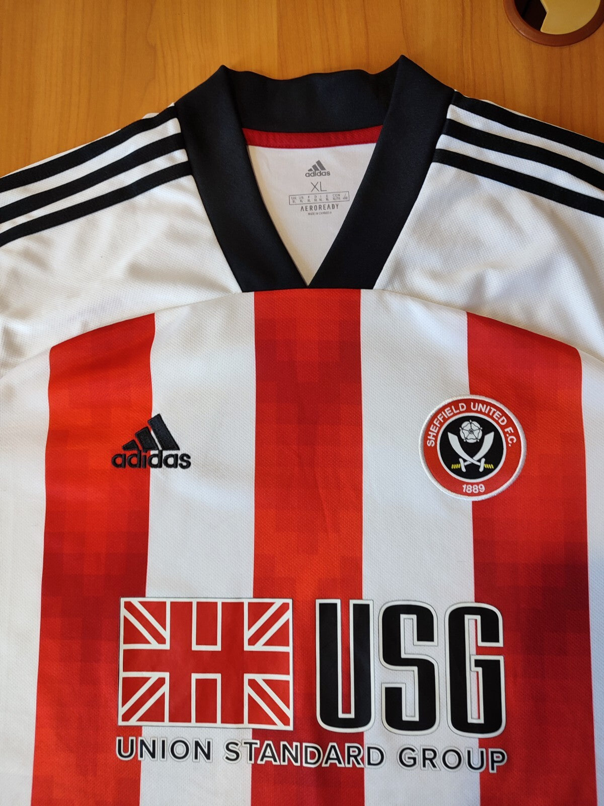 Sheffield United 2020 2021 home Size XL shirt jersey soccer football kit Adidas