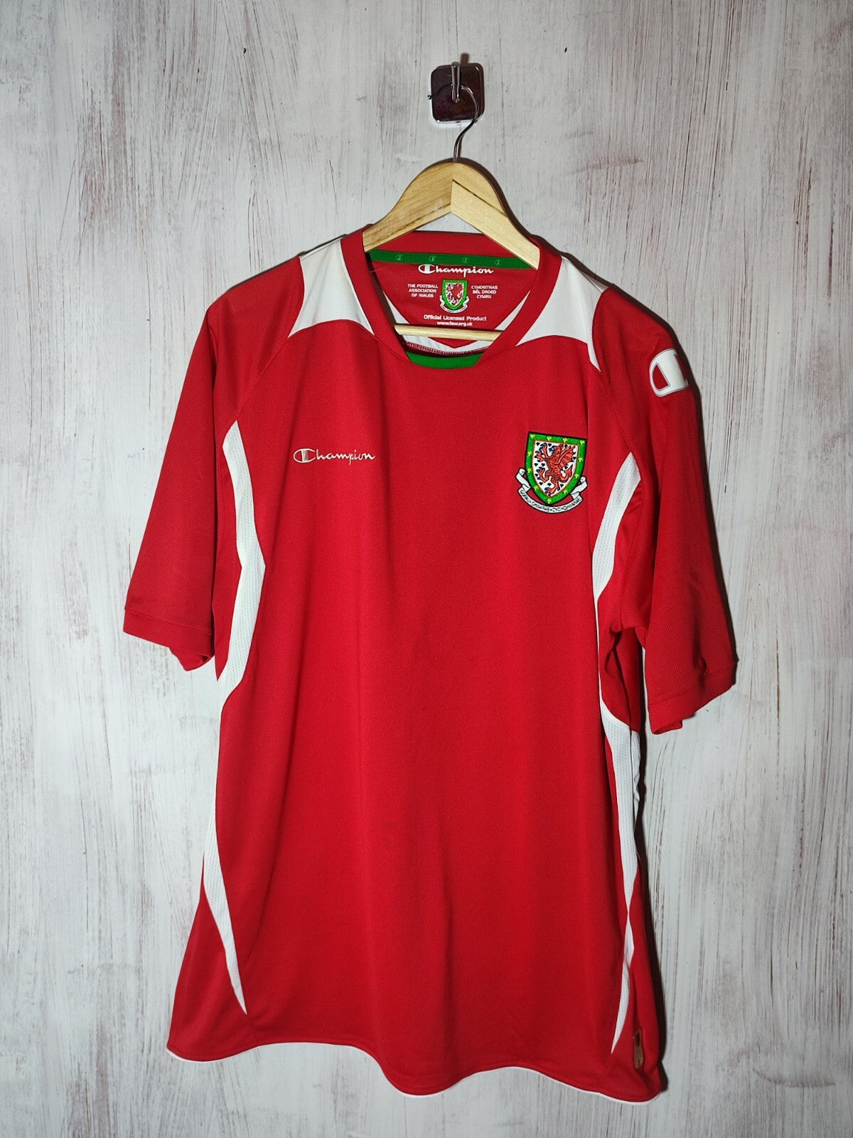 Wales 2008 2009 2010 home Size 2XL Champion football shirt jersey soocer kit XXL