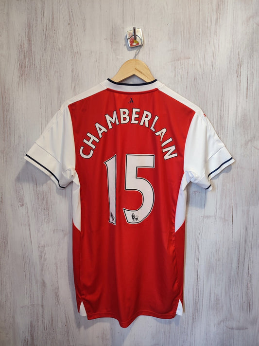 Arsenal London 2016 2017 home Sz M Puma shirt jersey soccer football Chamberlain