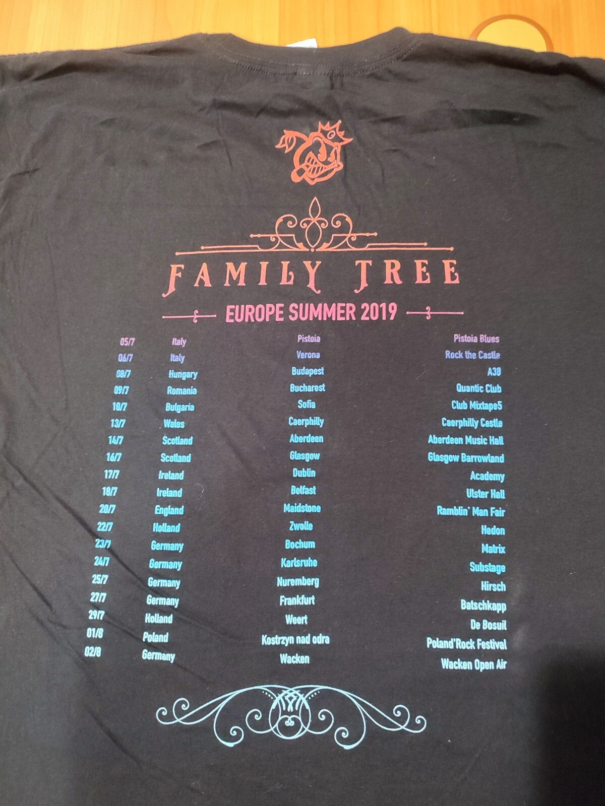 Black Stone Cherry 2019 Family tree Size 3XL Europe summer tour shirt tee rock