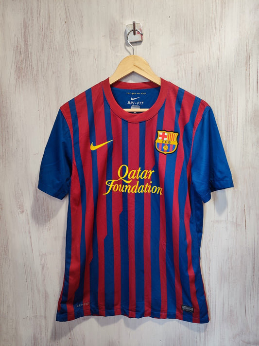 FC Barcelona 2011 2012 home Sz M Nike shirt jersey soccer football kit tee Xavi