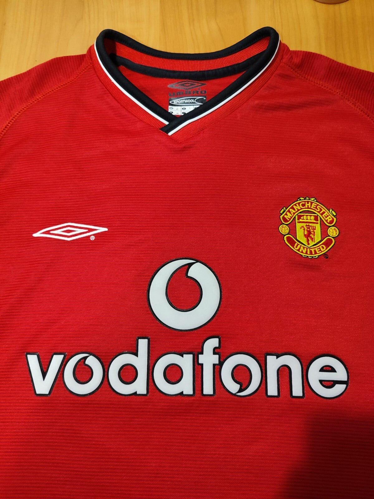 Manchester United 2000 2001 2002 away Size L Umbro shirt jersey football Beckham