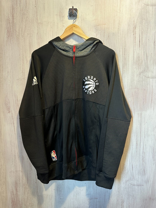 Toronto Raptors 2016 Size L Adidas basketball full-zip jacket hoodie sweatshirt
