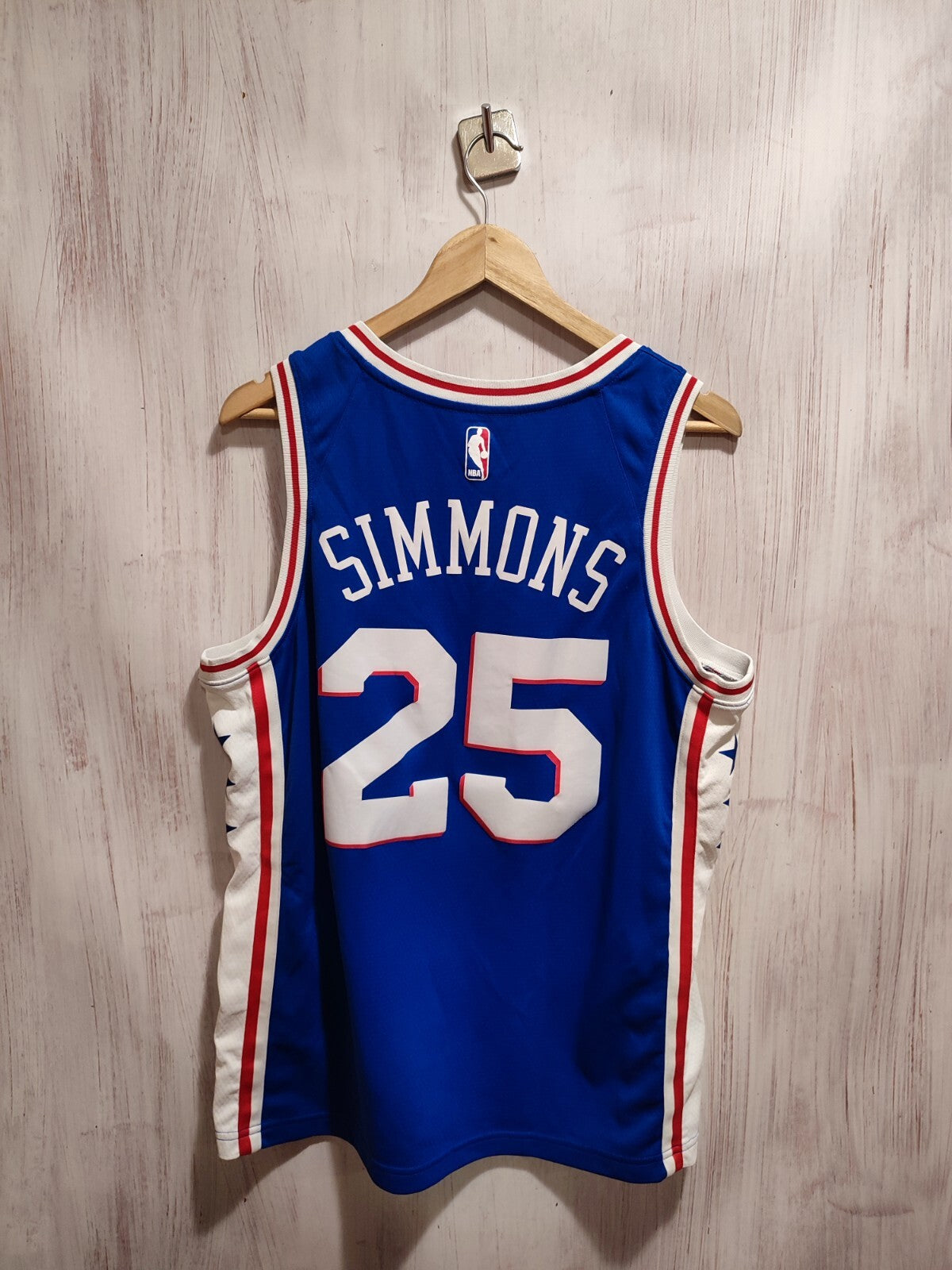 NBA Philadelphia 76ers #25 Simmons Sz L Nike basketball shirt jersey maillot kit
