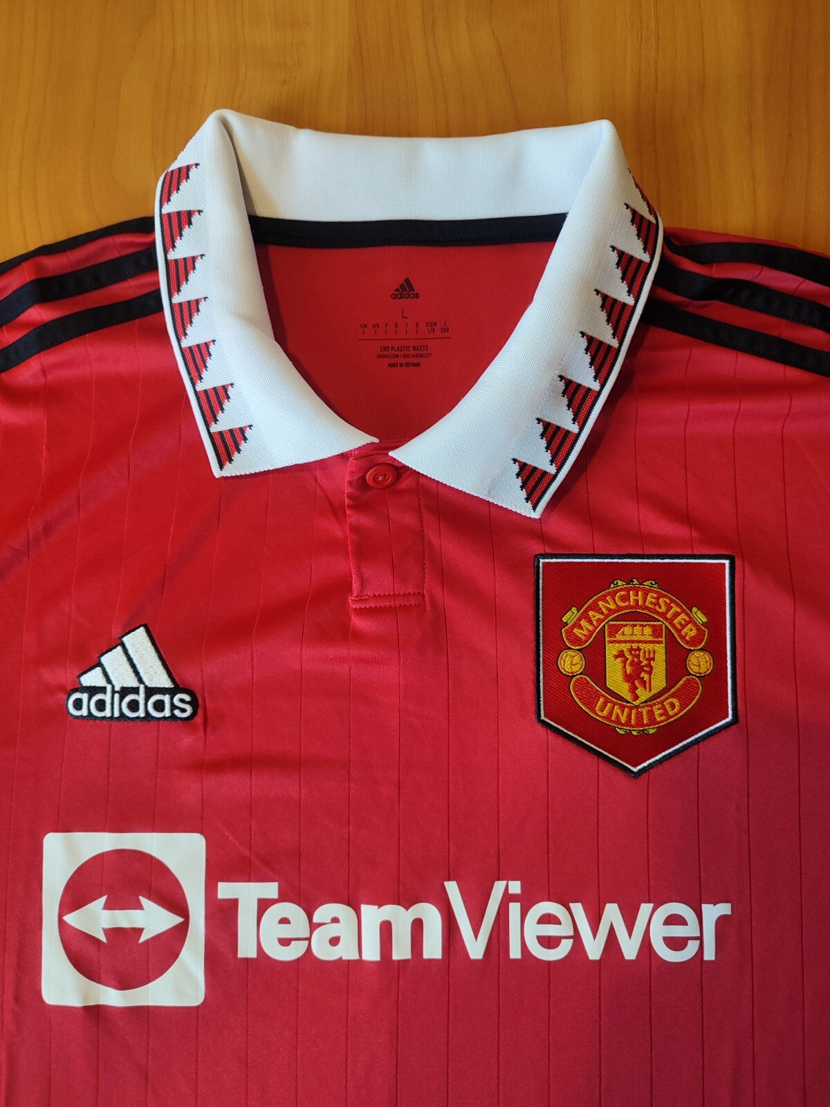 Manchester United 2022 2023 home Size L jersey shirt soccer football kit Adidas