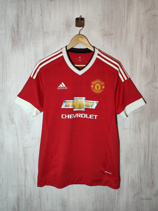 Manchester United 2015 2016 home Sz M Adidas soccer shirt jersey football kit