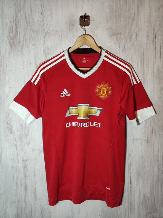 Manchester United 2015 2016 home Sz M Adidas soccer shirt jersey football kit