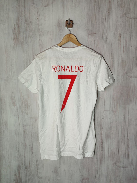 Manchester United 2020 2021 Sz M Cotton football shirt jersey soccer tee Ronaldo