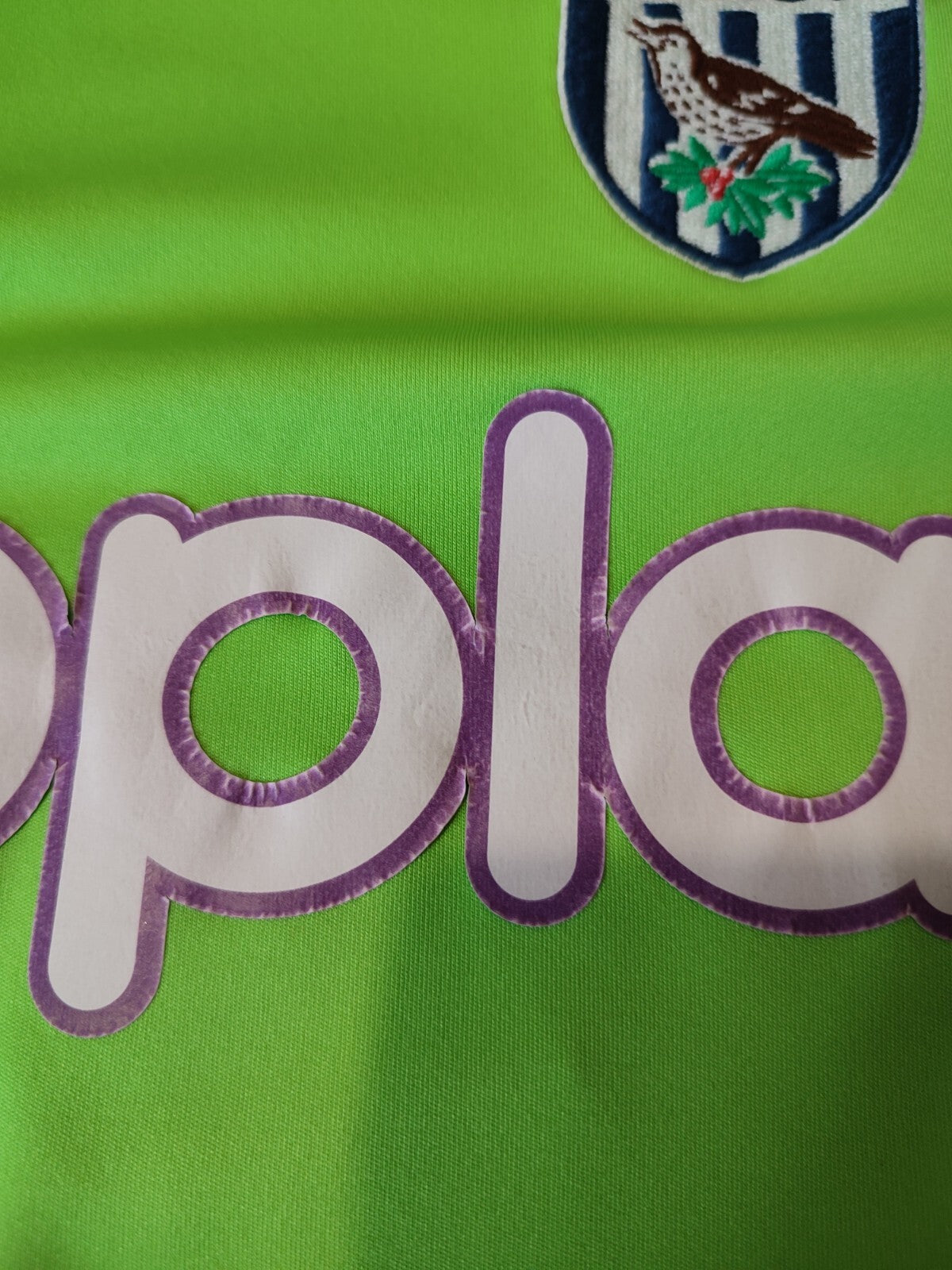 U21 MATCH WORN West Bromwich Albion 2013 2014 goalkeeper shirt jersey kit soccer