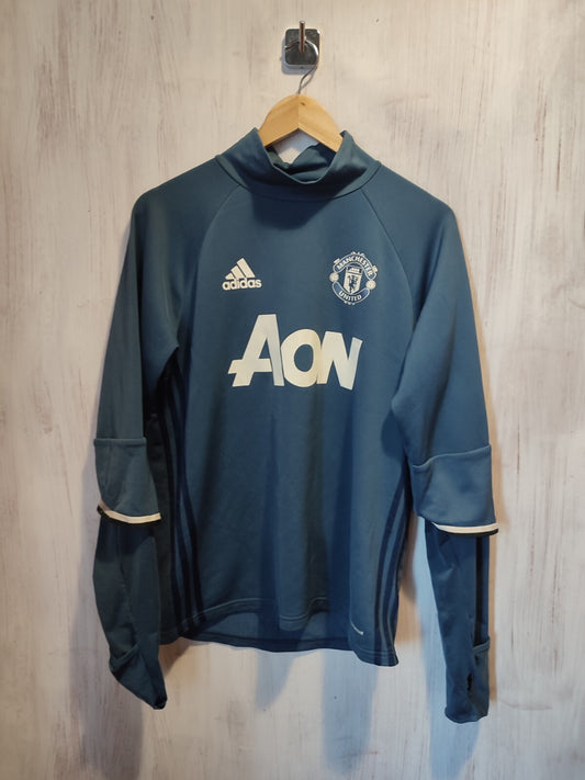 Manchester United 2016 2017 training Sz M Adidas soccer football sweatshirt top