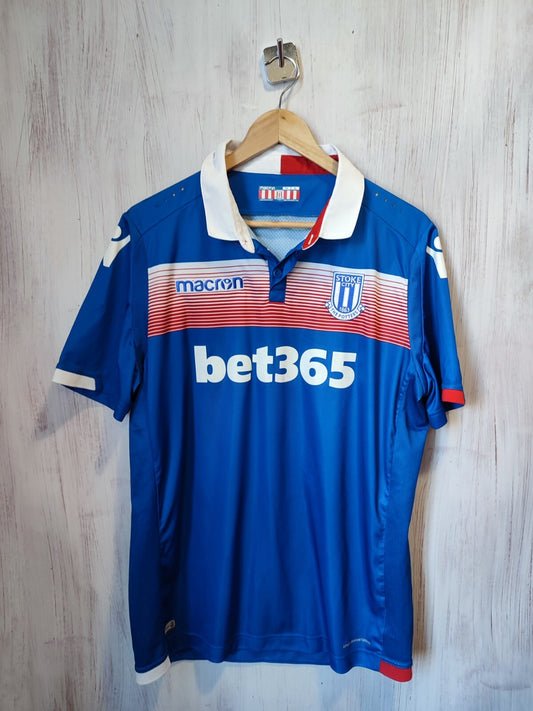 Stoke City 2017 2018 away Size XL Macron shirt jersey soccer football kit trikot