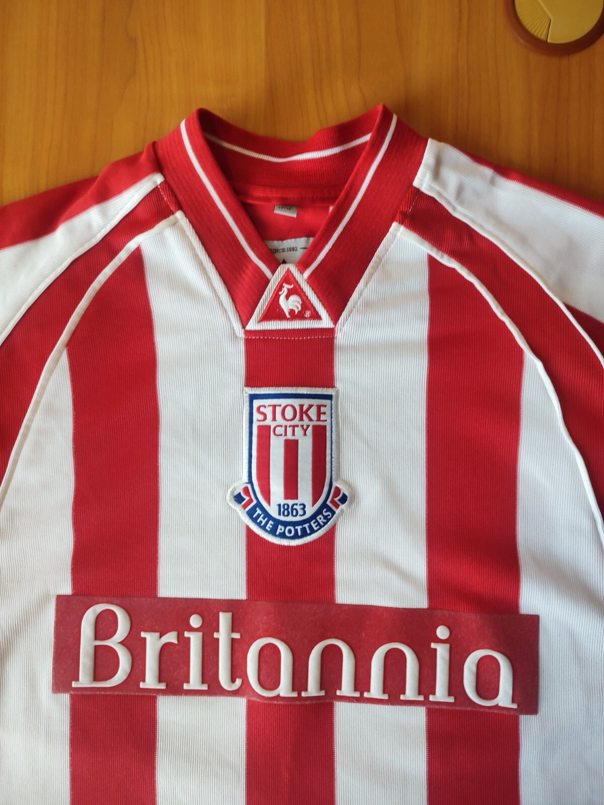 Stoke City 2001 2002 2003 home Sz S Le Coq Sportif football shirt soccer jersey