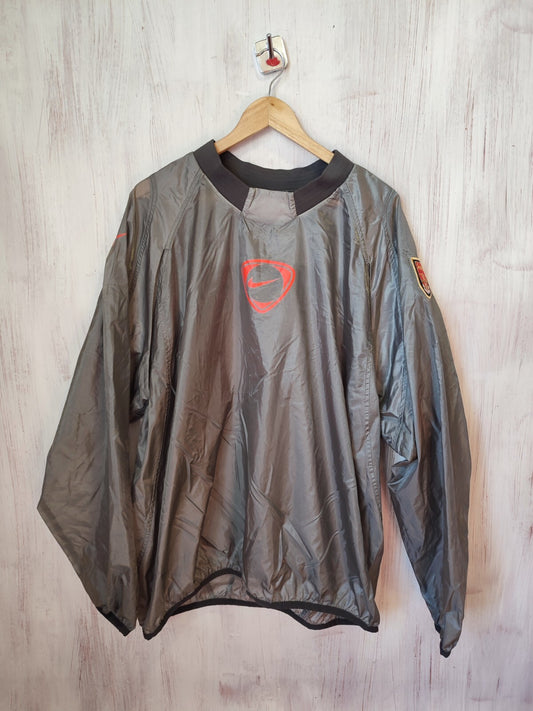 Arsenal London 2001 2002 training Sz 2XL Nike jacket top soccer football kit XXL