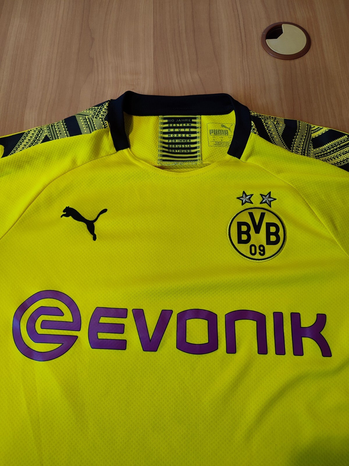 Borussia Dortmund 2019 2020 home Sz M BVB Puma jersey shirt soccer football kit